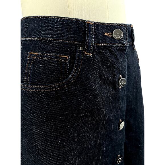 MASSIMO DUTTI Dark Denim Blue Knee-length Skirt (Size 4) - Picture 3 of 15